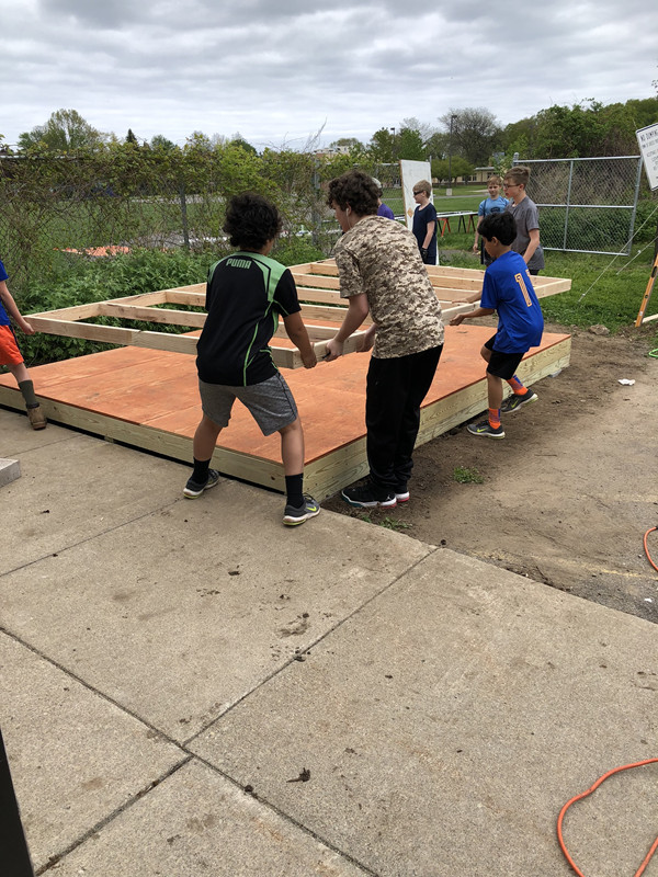 Putting up the first wall