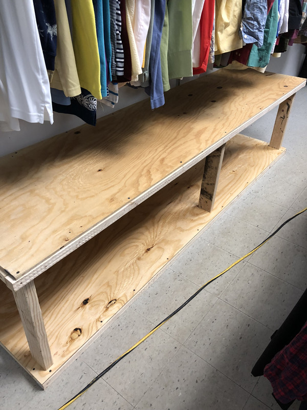 Shelves in the Clothing Closet